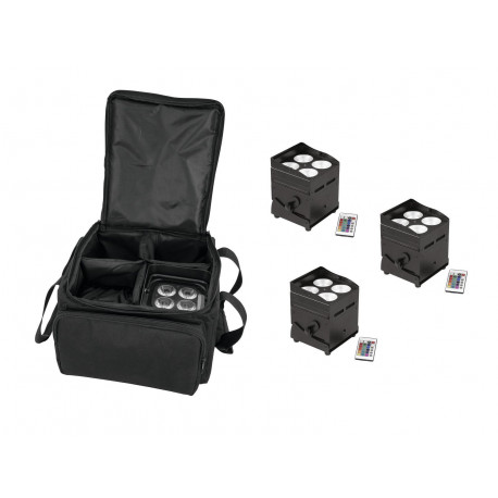 Eurolite - Set 4x AKKU UP-4 QCL Spot QuickDMX + SB-4 Soft-Bag L 1