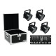 Eurolite - Set 4x LED PAR-56 HCL bk + Case + Controller 1
