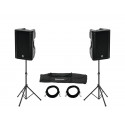 Omnitronic - Set 2x XKB-215A + Speaker Stand MOVE MK2