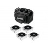 Eurolite - Set 4x AKKU IP Flat Light 1 chrome + Soft-Bag 1