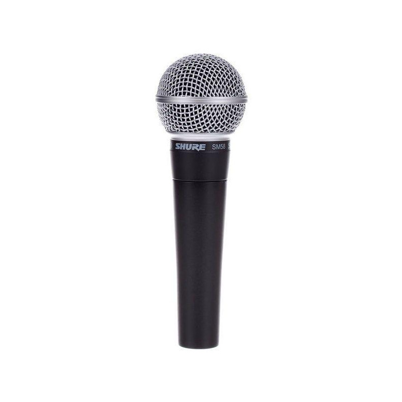 Pack Microphone Vocal Dynamique Shure SM58 + Pied de Micro + Câble
