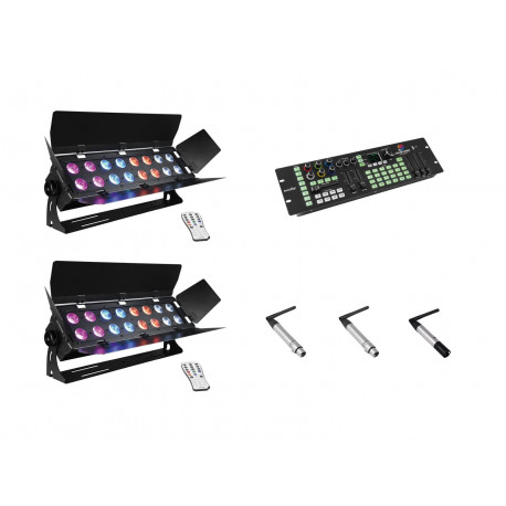 Eurolite - Set 2x Stage Panel 16 + Color Chief + QuickDMX transmitter + 2x receiver 1