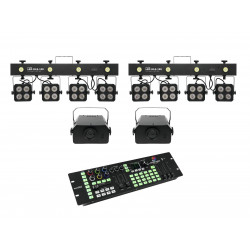 Eurolite - Set 2x LED KLS-180 + 2x LED WF-40 + DMX LED Color Chief Controller 1