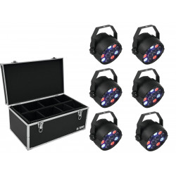 Eurolite - Set 6x LED PARty Spot + Case TDV-1 1