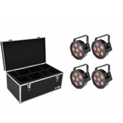 Eurolite - Set 4x LED SLS-6 TCL Spot + Case TDV-1 1