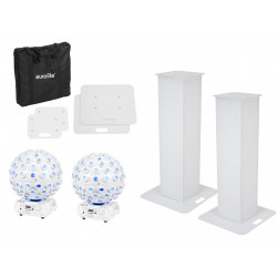 Eurolite - Set 2x Stage Stand 100cm + 2x LED B-40 HCL Beam Effect white 1