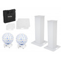 Eurolite - Set 2x Stage Stand 100cm + 2x LED B-40 HCL Beam Effect white