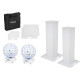 Eurolite - Set 2x Stage Stand 100cm + 2x LED B-40 HCL Beam Effect white 2