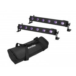 Eurolite - Set 2x LED BAR-6 UV Leiste + Soft-Bag 1