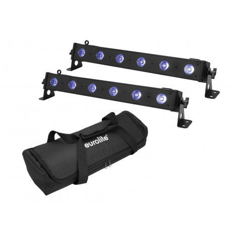 Eurolite - Set 2x LED BAR-6 QCL RGB+UV Bar + Soft-Bag 1