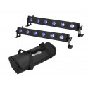 Eurolite - Set 2x LED BAR-6 QCL RGB+UV Bar + Soft-Bag