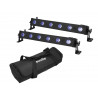 Eurolite - Set 2x LED BAR-6 QCL RGB+UV Bar + Soft-Bag 1