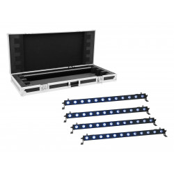Eurolite - Set 4x LED BAR-12 QCL RGB+UV Bar + Case 1