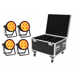 Eurolite - Set 4x LED IP PAR 14x10W HCL + Case 1