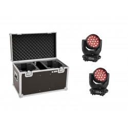 Eurolite - Set 2x LED TMH-X4 Moving-Head Wash Zoom + Case 1
