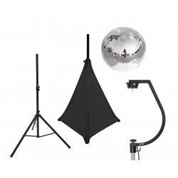 Eurolite - Set Mirror ball 30cm with stand and tripod cover black 1