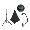 Eurolite - Set Mirror ball 30cm black with stand and tripod cover black