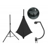 Eurolite - Set Mirror ball 30cm black with stand and tripod cover black 1