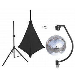 Eurolite - Set Mirror ball 50cm with stand and tripod cover black 1