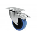 Roadinger - Swivel Castor 100mm BLUE WHEEL with brake