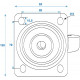 Roadinger - Swivel Castor 100mm blue shielded bearing 2
