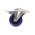 Roadinger - Swivel Castor 100mm blue with brake