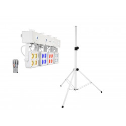 Eurolite - Set LED KLS-180 white + BS-2 EU Loudspeakerstand white 1