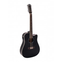 Dimavery - DR-612 Western guitar 12-string, black 1