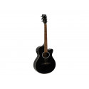 Dimavery - AW-400 Western guitar, black