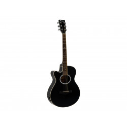 Dimavery - AW-400 Western guitar LH, black 1