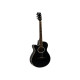 Dimavery - AW-400 Western guitar LH, black 6