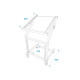 Omnitronic - Rack Stand 12U/10U adjustable on Wheels 5