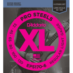 D'addario - EPS170-6 PROSTEELS 6-STRING BASS, LIGHT, LONG SCALE [32-130] 1
