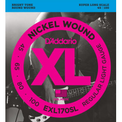 D'addario - EXL170SL NICKEL WOUND, LIGHT, SUPER LONG SCALE [45-100] 1