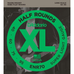 D'addario - ENR70 XL HALF ROUNDS SUPER LIGHT [40-95] 1