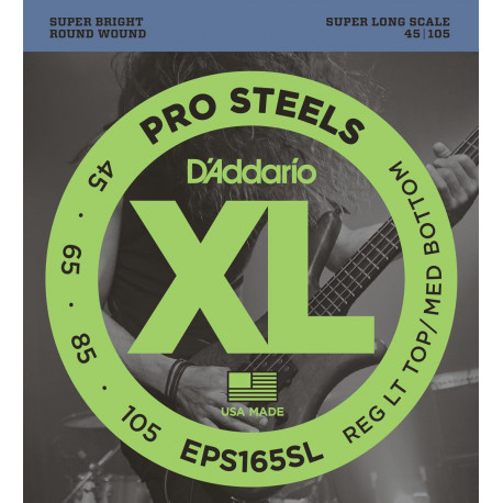 D'addario - EPS165SL PROSTEELS CUSTOM LIGHT SUPER LONG SCALE [45-105] 1