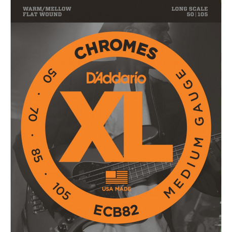 D'addario - ECB82 CHROMES BASS, MEDIUM, LONG SCALE [50-105] 1