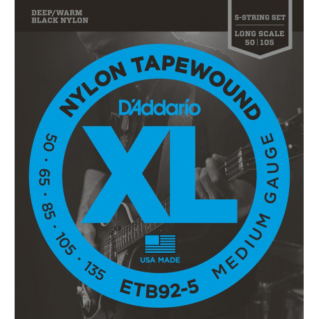 D'addario - ETB92-5 TAPEWOUND 5-STRING MEDIUM LONG SCALE [50-135] 1