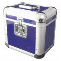 Roadinger - Record Case ALU 75/25, rounded, blue