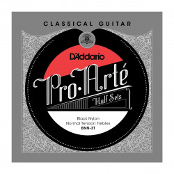 D'addario - BNN-3T PRO-ARTE CLASSICAL HALFSETS BLACK NYLON NORMAL TENSION 1