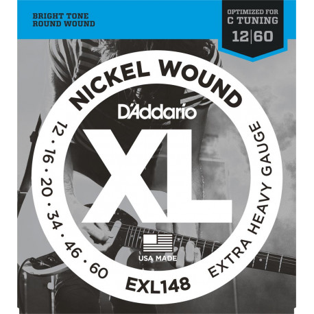 D'addario - EXL148 NICKEL WOUND, EXTRA-HEAVY [12-60] 1