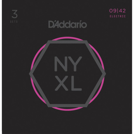 D'addario - NYXL0942 SUPER LIGHT [09-42] PACK 3 JUEGOS 1