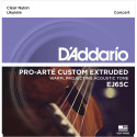 D'addario - EJ65C PRO-ARTÉ CUSTOM EXTRUDED NYLON UKULELE STRINGS, CONCERT