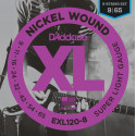 D'addario - EXL120-8 NICKEL WOUND, 8-STRING, SUPER LIGHT, [9-65]