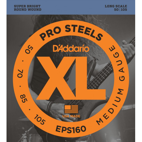 D'addario - EPS160 PROSTEELS BASS, MEDIUM, LONG SCALE [50-105] 1