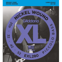 D'addario - EXL280 NICKEL WOUND PICCOLO BASS, LONG SCALE [20-52] 1