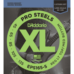 D'addario - EPS165-5 PROSTEELS 5-STRING BASS CUSTOM LIGHT LON SCALE [45-135] 1