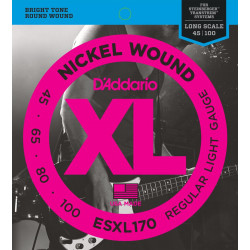 D'addario - ESXL170 XL NICKEL WOUND DOBLE BOLA [45-100] 1