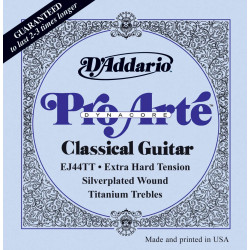 D'addario - EJ44TT PROARTE DYNACORE, TITANIUM TREBLES, EXTRA-HARD TENSION 1