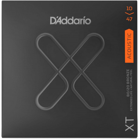 D'addario - XTABR1047 ACOUSTIC GUITAR 80/20 XT COATED 1